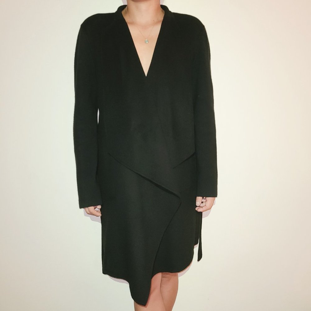 100% Cashmere Coat Saks 5th Ave Black - Size Medium - Picture 13 of 16